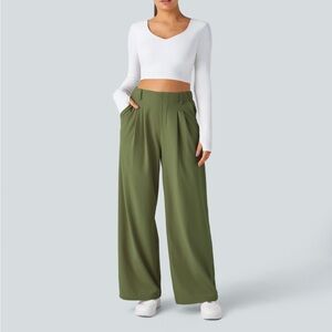 Halara Flex High Waisted Side Pocket Wide
Leg Waffle Work Pants